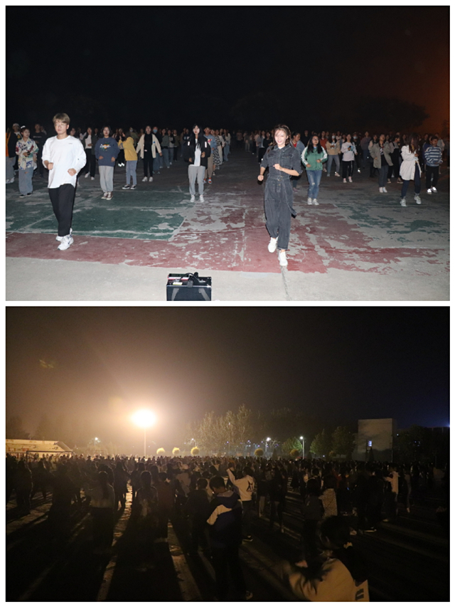 太行书院组织百名学子共跳广场舞 舞出青春新态度