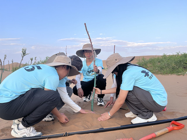 【三下乡】在沙漠种下一棵梭梭树 拯救10平方米荒漠——白燕书院同心燃梦乡村振兴促进团“三下乡”活动
